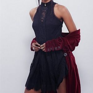 Black Free People 'Veruschka' Lace Mini …